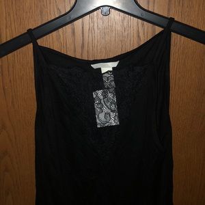 Black cami with lace